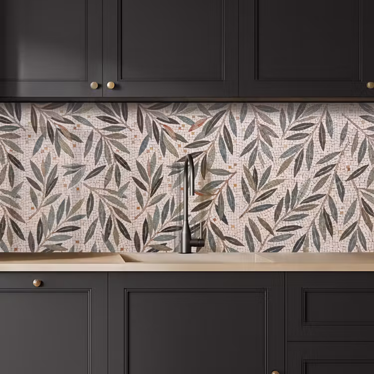 Keuken achterwand - Plant - Blad - Mozaïek - Groen — 6