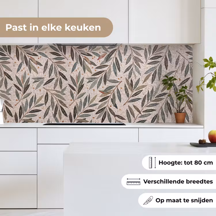 Keuken achterwand - Plant - Blad - Mozaïek - Groen — 7