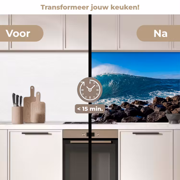 Keuken achterwand - Golf - Oceaan - Brekend - Water - Blauw — 3