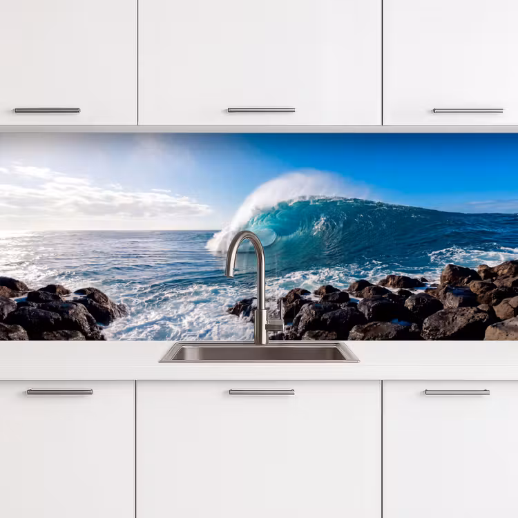 Keuken achterwand - Golf - Oceaan - Brekend - Water - Blauw — 4