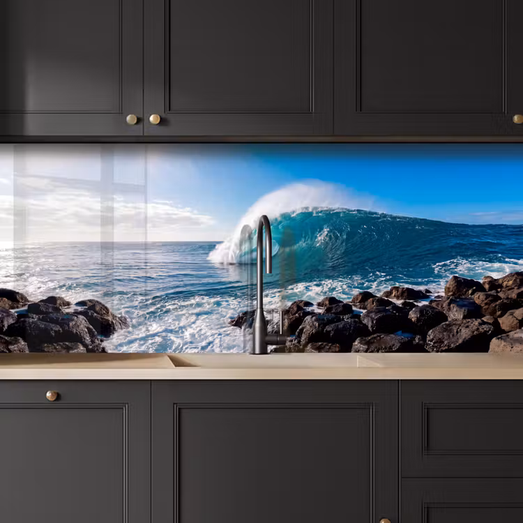 Keuken achterwand - Golf - Oceaan - Brekend - Water - Blauw — 6