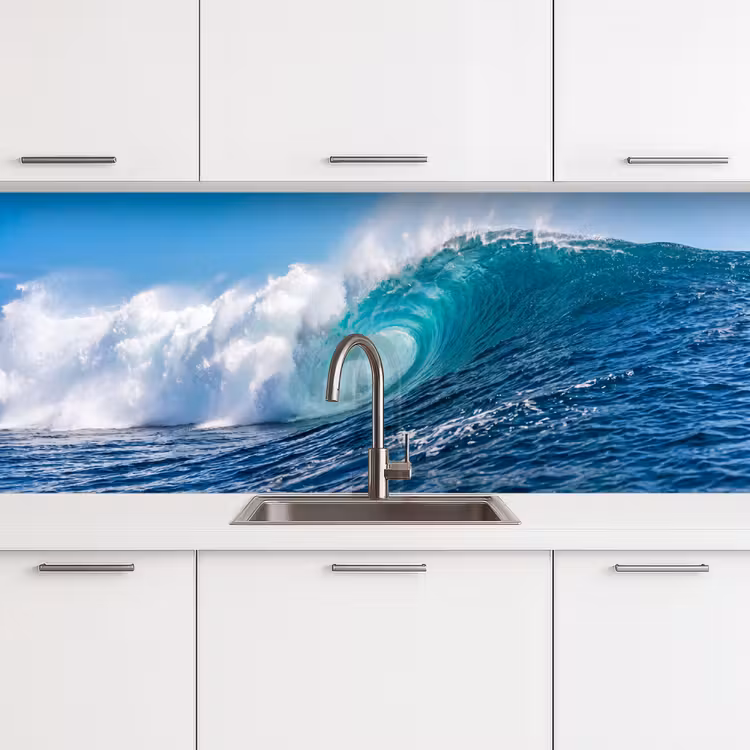Keuken achterwand - Golf - Oceaan - Water - Dynamisch - Blauw — 4