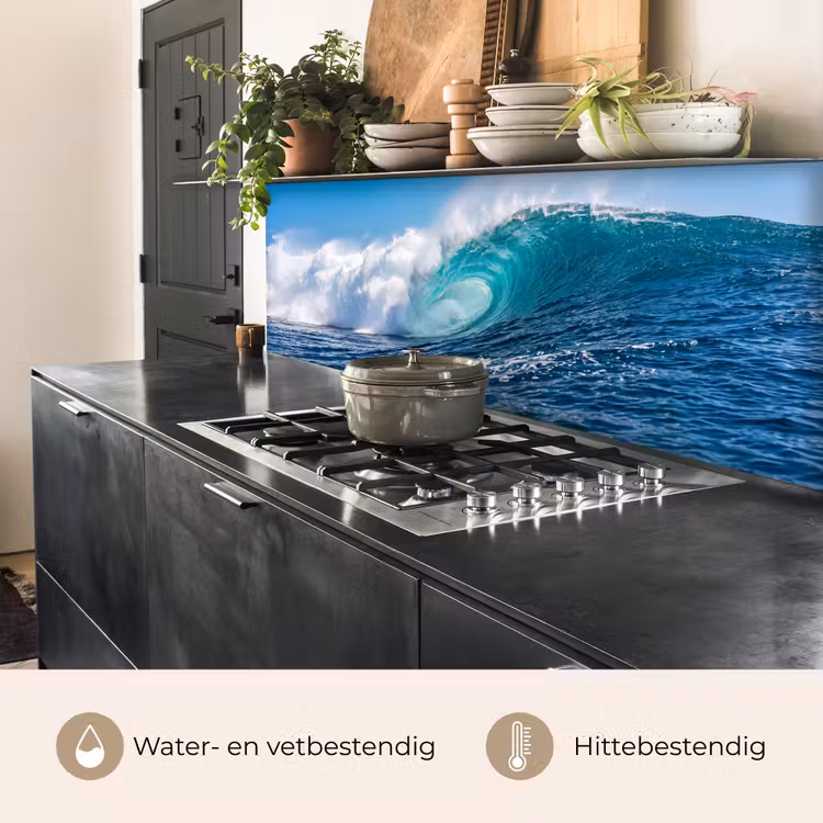 Keuken achterwand - Golf - Oceaan - Water - Dynamisch - Blauw — 5