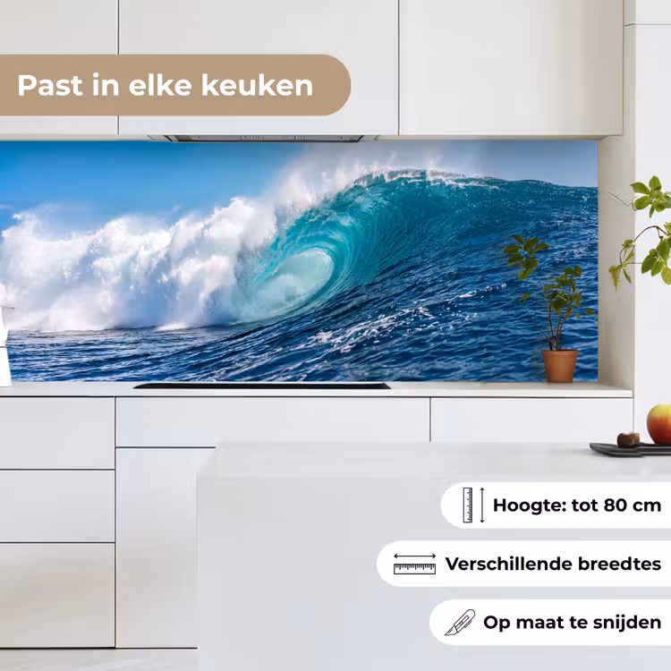 Keuken achterwand - Golf - Oceaan - Water - Dynamisch - Blauw — 7