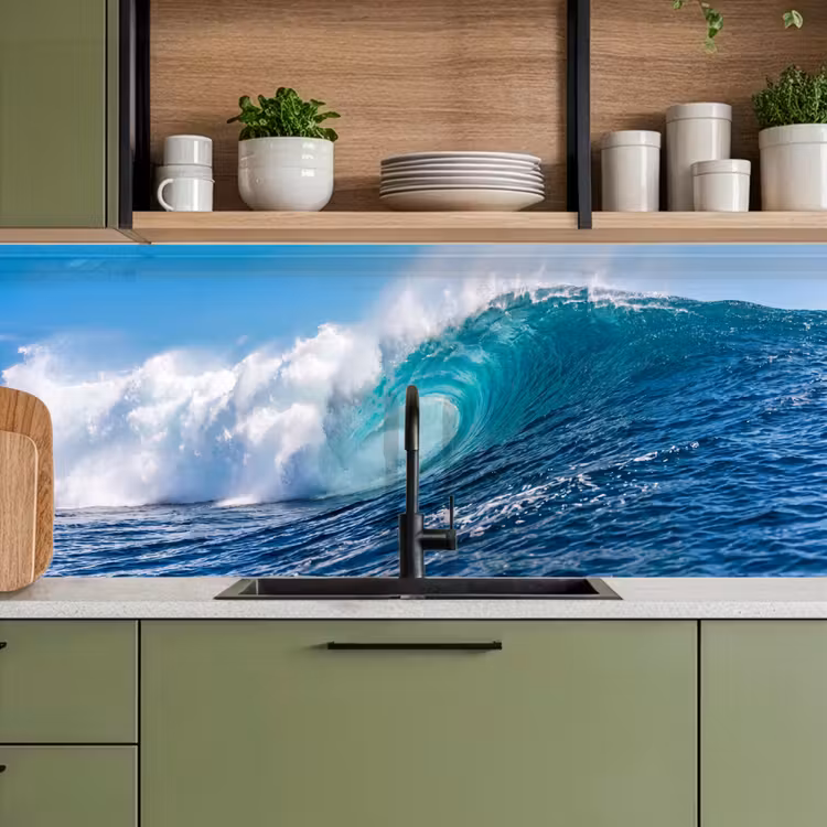 Keuken achterwand - Golf - Oceaan - Water - Dynamisch - Blauw — 8