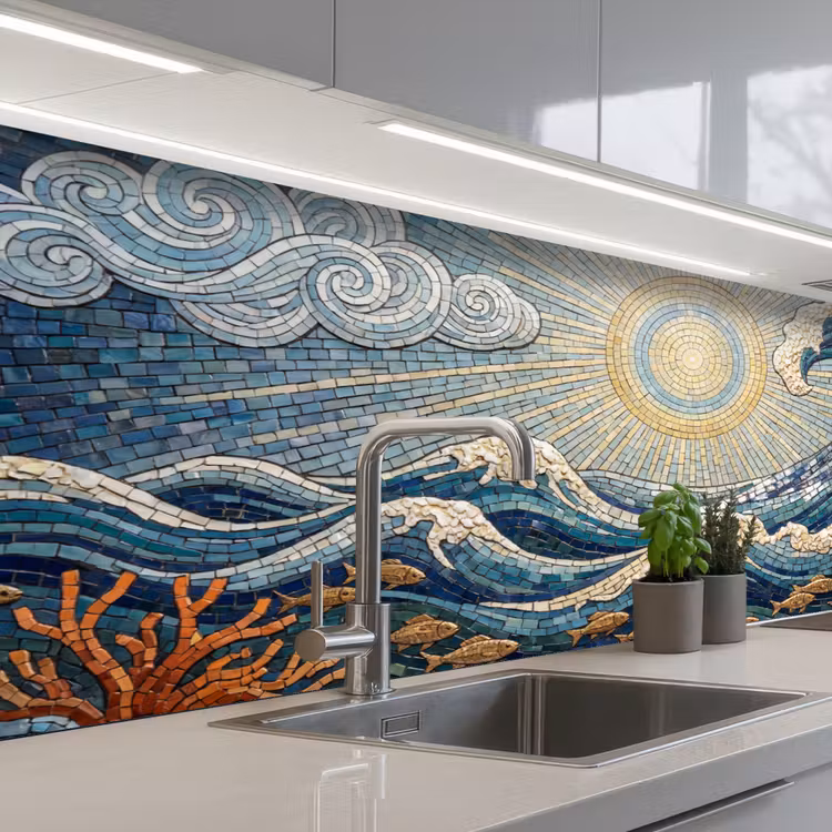 Keuken achterwand - Onderwater - Koraal - Vis - Natuur - Kunst — 2