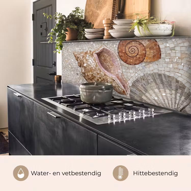 Keuken achterwand - Schelp - Mozaïek - Zee - Beige - Modern — 5