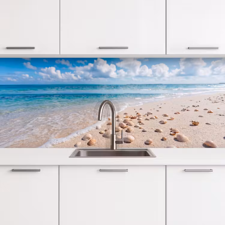 Keuken achterwand - Schelpen - Strand - Natuur - Beige — 4