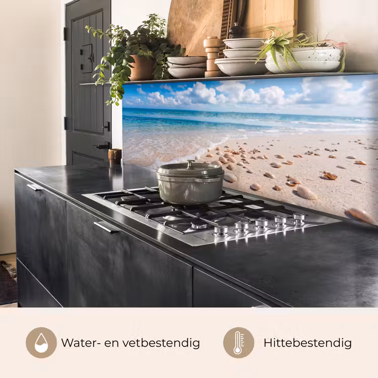 Keuken achterwand - Schelpen - Strand - Natuur - Beige — 5