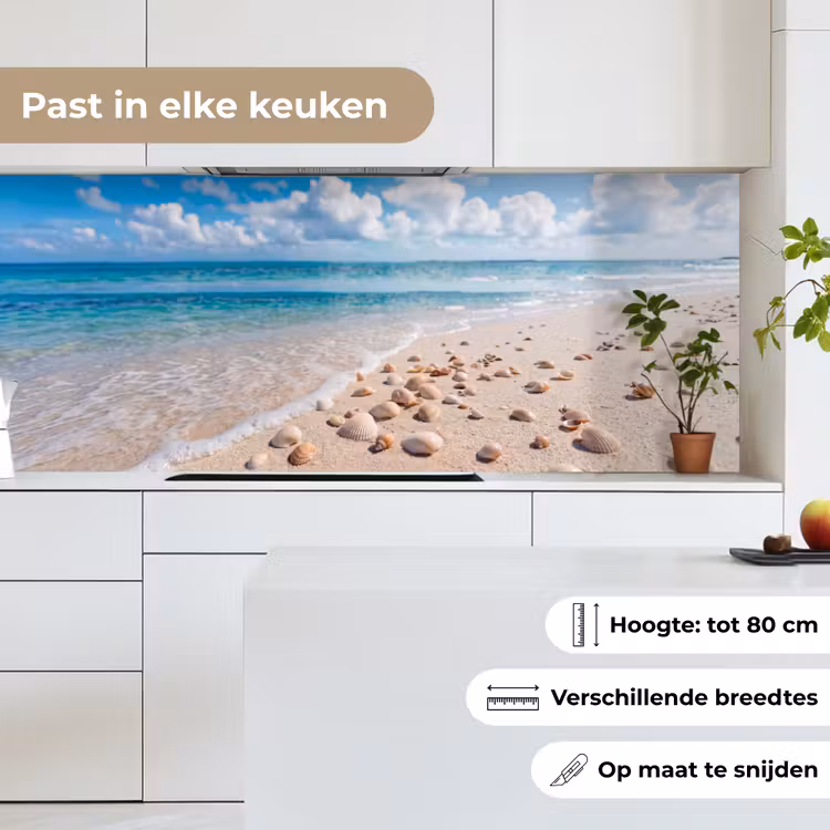 Keuken achterwand - Schelpen - Strand - Natuur - Beige — 7