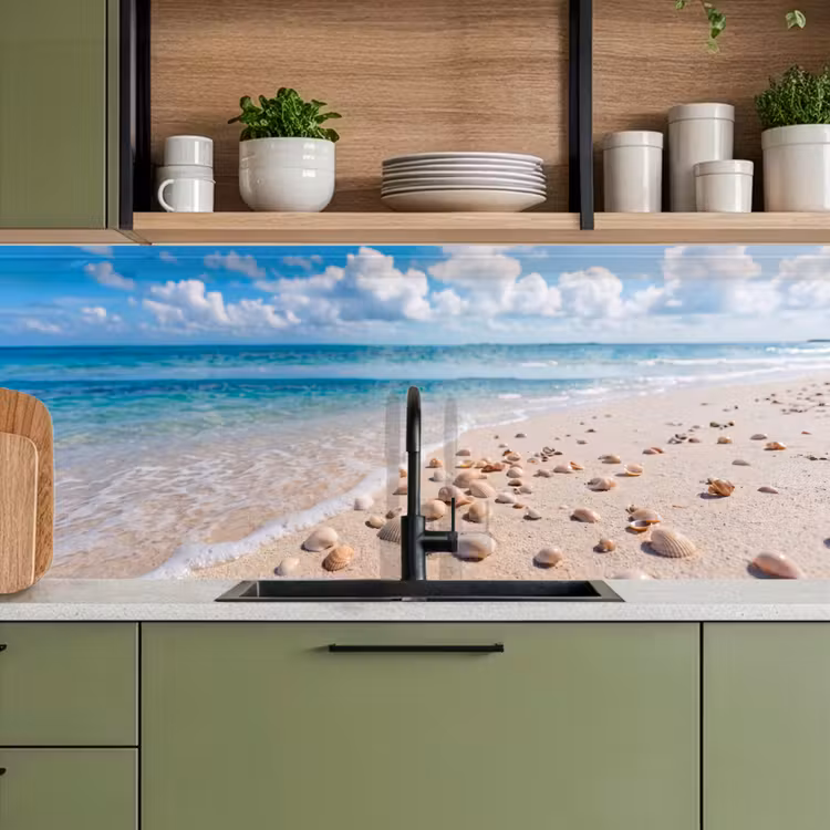 Keuken achterwand - Schelpen - Strand - Natuur - Beige — 8