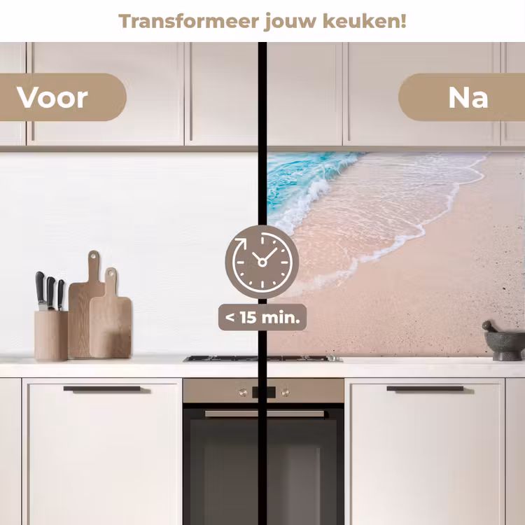 Keuken achterwand - Strand - Zee - Golf - Natuur - Blauw — 3