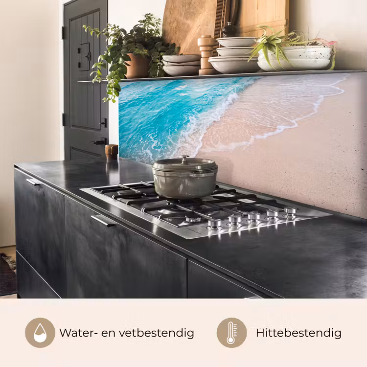 Keuken achterwand - Strand - Zee - Golf - Natuur - Blauw — 5