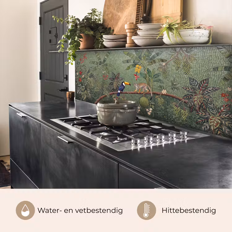 Keuken achterwand - Vogel - Dier - Jungle - Mozaïek - Natuur — 5
