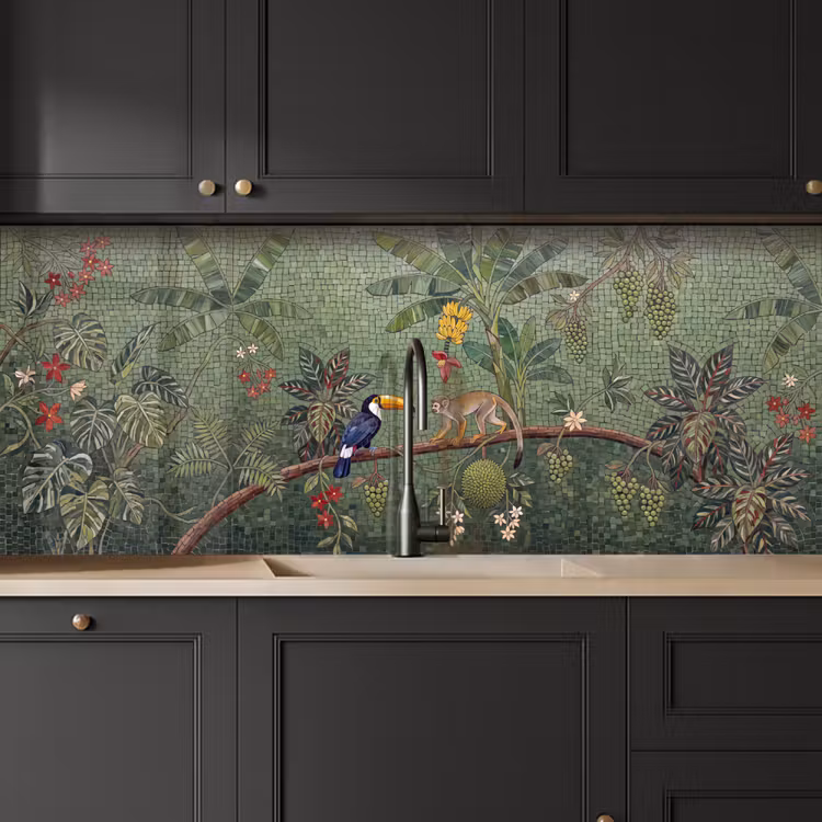 Keuken achterwand - Vogel - Dier - Jungle - Mozaïek - Natuur — 6