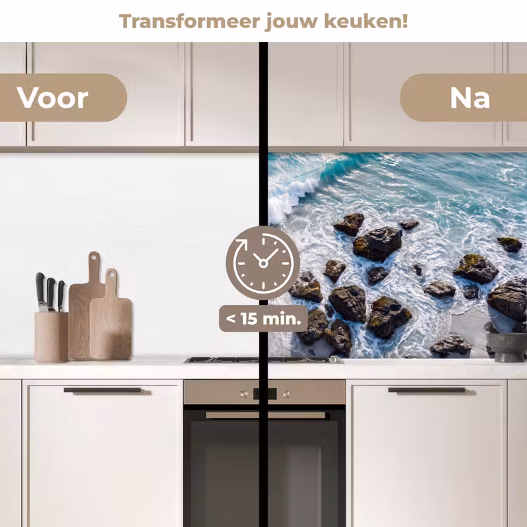Keuken achterwand - Zee - Golf - Strand - Natuur - Blauw — 3