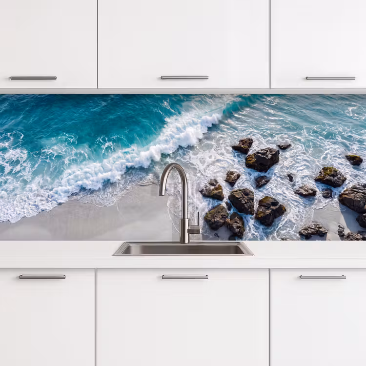 Keuken achterwand - Zee - Golf - Strand - Natuur - Blauw — 4