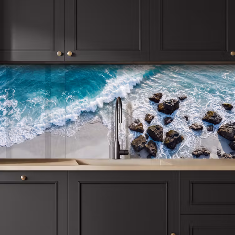Keuken achterwand - Zee - Golf - Strand - Natuur - Blauw — 6
