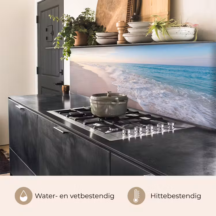 Keuken achterwand - Zee - Golven - Strand - Natuur - Wit — 5