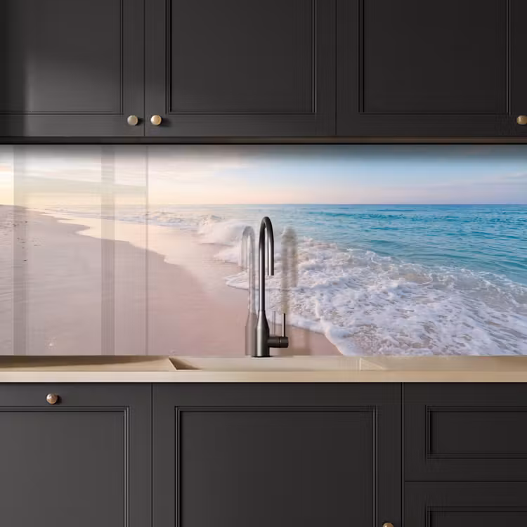Keuken achterwand - Zee - Golven - Strand - Natuur - Wit — 6