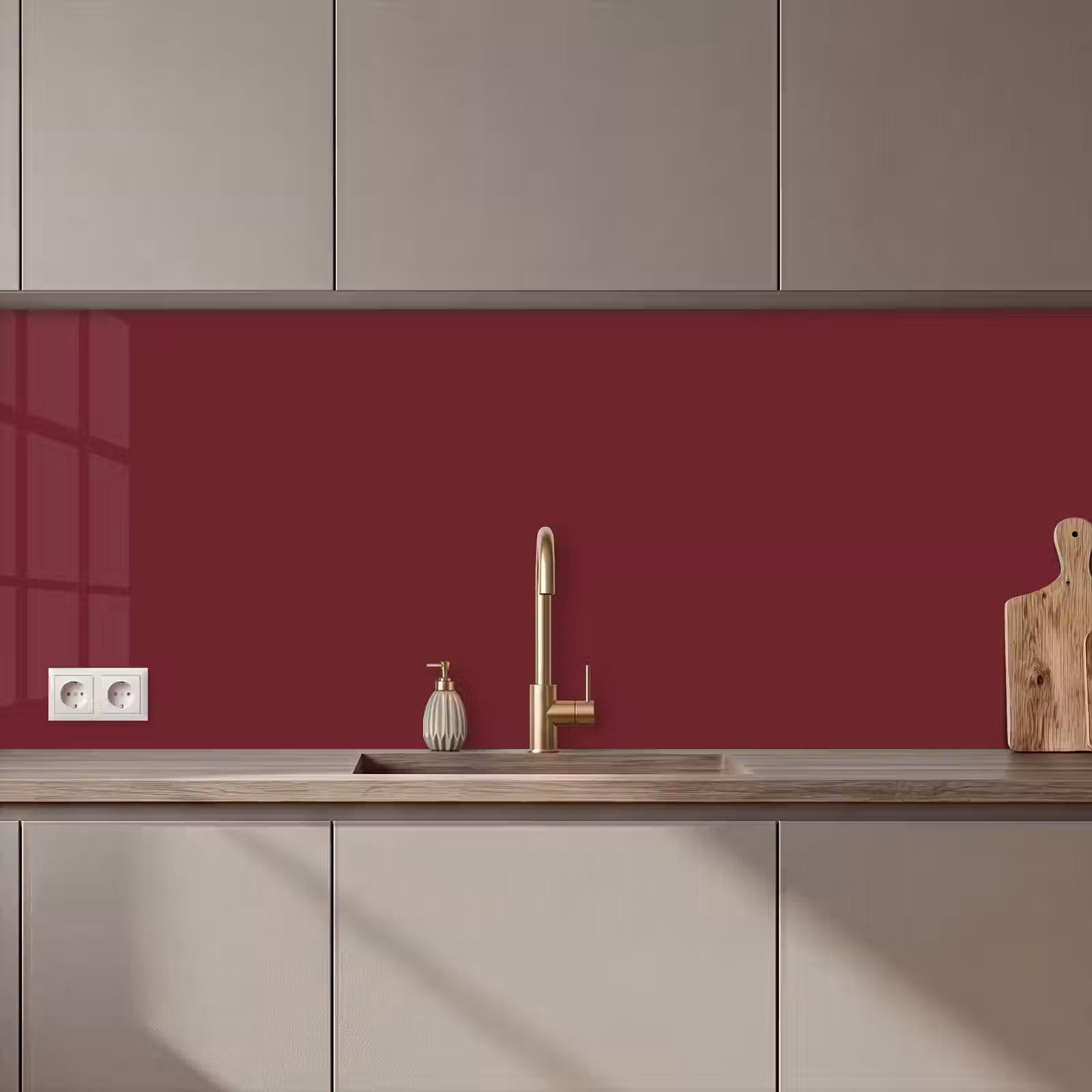 Keuken achterwand - Dark - Garnet - Rood — 1
