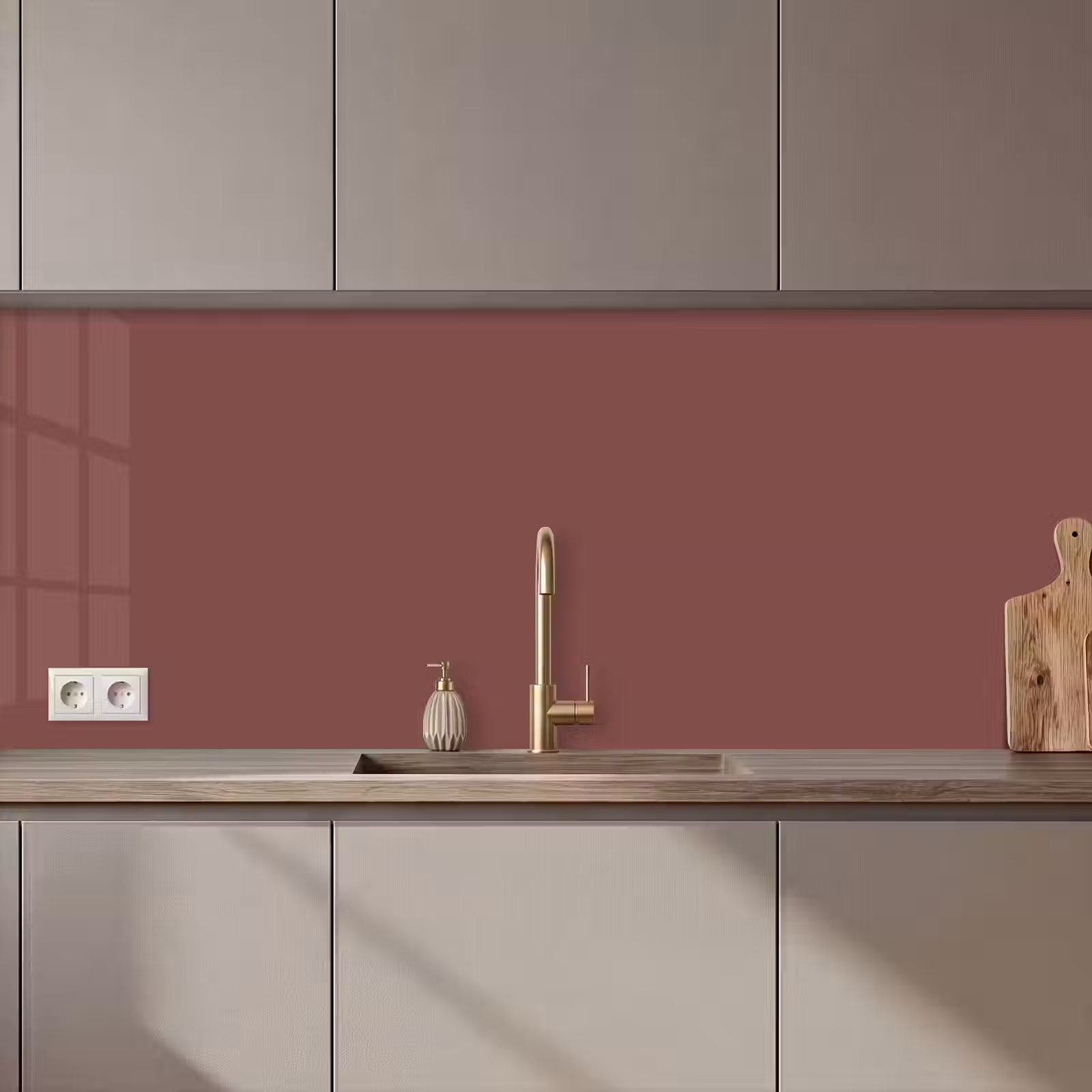 Keuken achterwand - Muted - Raisin - Rood — 1
