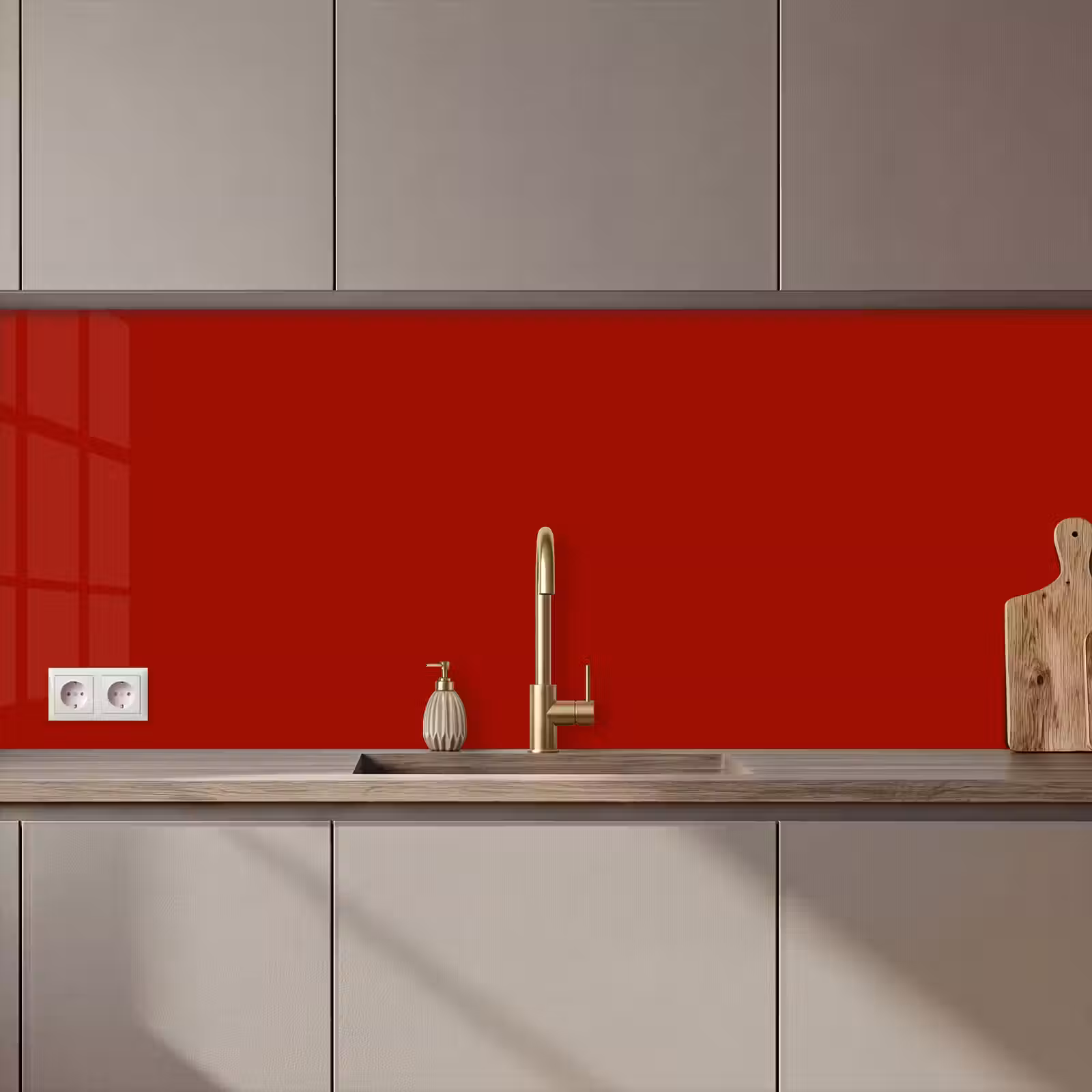 Keuken achterwand - Oxblood - Maroon - Rood — 1