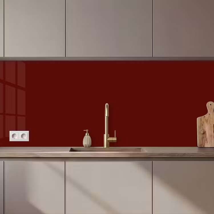 Keuken achterwand - Burnt - Mahogany - Rood — 1