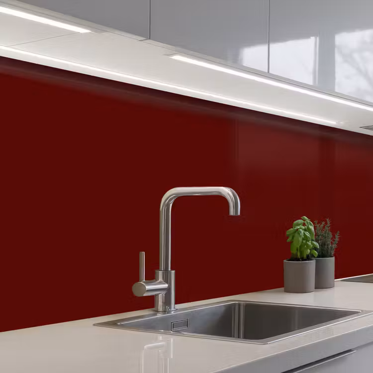 Keuken achterwand - Burnt - Mahogany - Rood — 2
