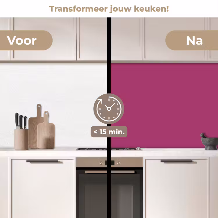 Keuken achterwand - Deep - Magenta - Paars — 3
