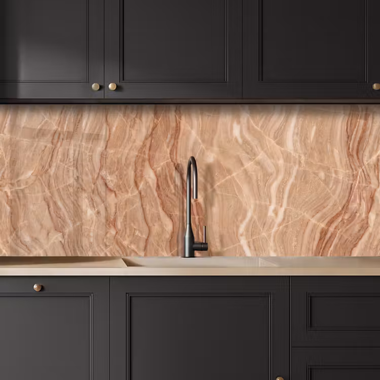 Keuken achterwand - Marmer - Ader - Natuur - Abstract - Beige — 6