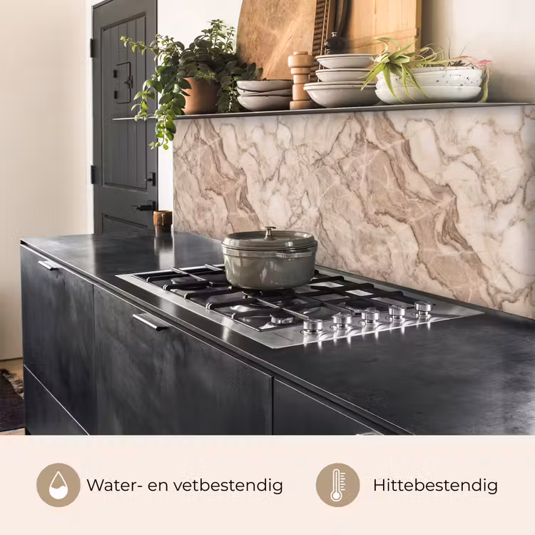Keuken achterwand - Marmer - Aderen - Textuur - Beige - Modern — 5