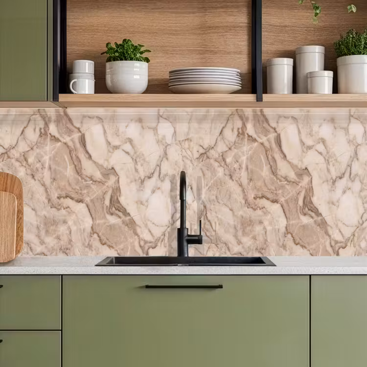 Keuken achterwand - Marmer - Aderen - Textuur - Beige - Modern — 8