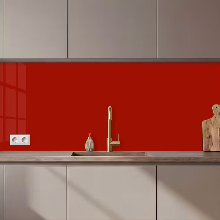 Keuken achterwand - Oxblood - Maroon - Rood — 1