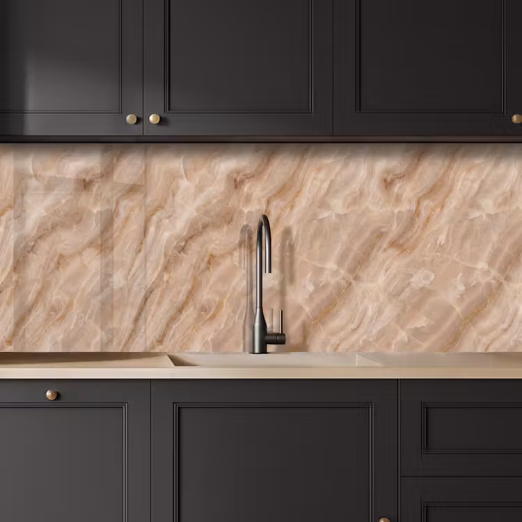 Keuken achterwand - Steen - Ader - Natuur - Modern - Beige — 6