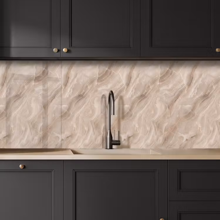 Keuken achterwand - Steen - Golvend - Abstract - Beige — 6