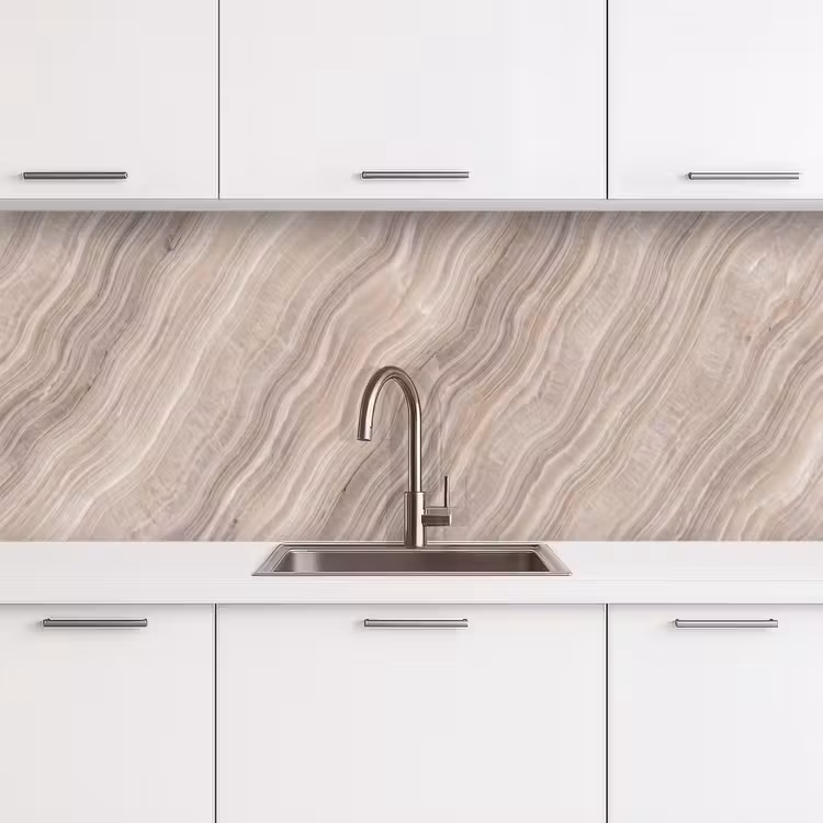 Keuken achterwand - Textuur - Golvend - Abstract - Modern - Beige — 4