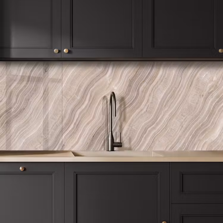 Keuken achterwand - Textuur - Golvend - Abstract - Modern - Beige — 6