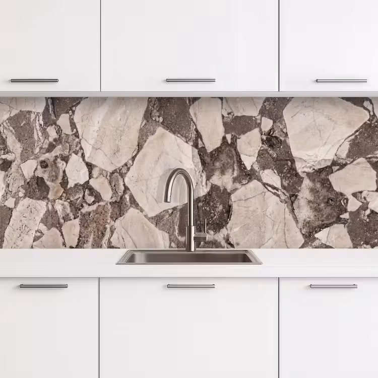 Keuken achterwand - Textuur - Marmer - Abstract - Beige - Bruin — 4