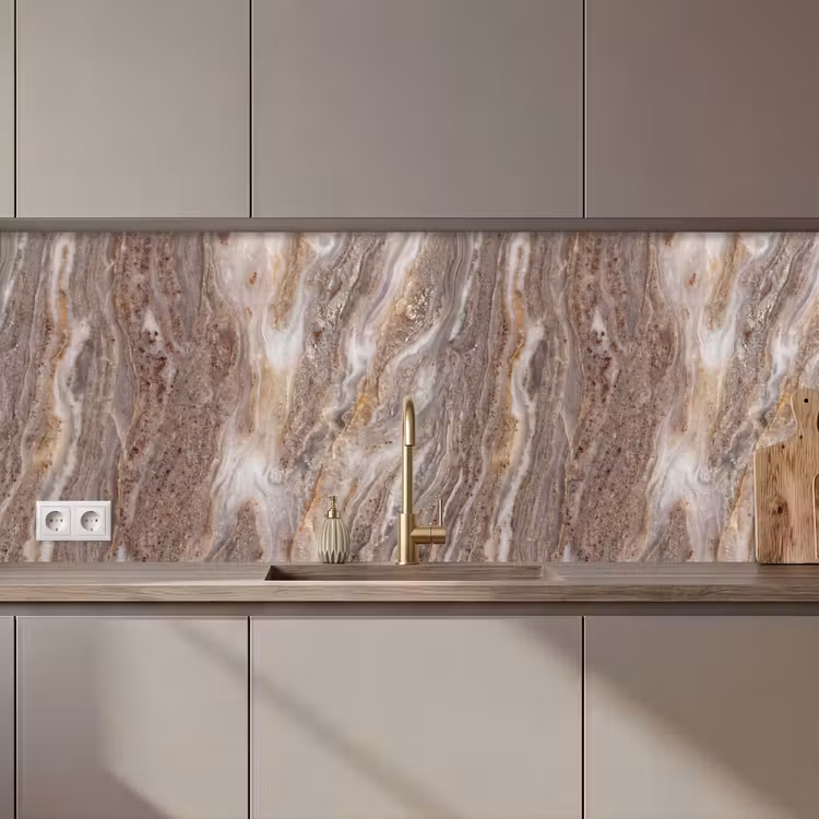 Keuken achterwand - Textuur - Steen - Abstract - Beige — 1