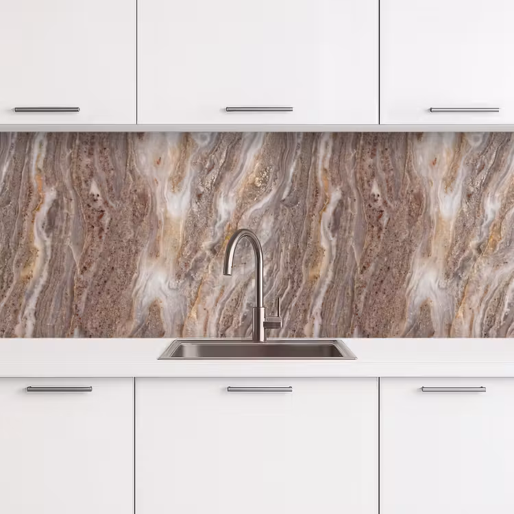 Keuken achterwand - Textuur - Steen - Abstract - Beige — 4