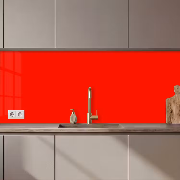 Keuken achterwand - Vibrant - Vermilion - Rood — 1
