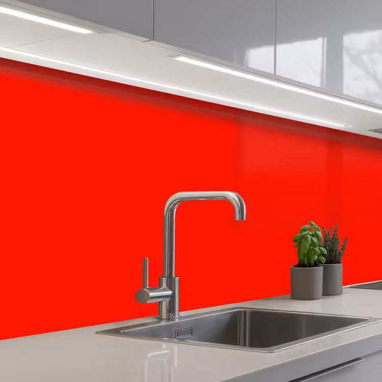 Keuken achterwand - Vibrant - Vermilion - Rood — 2