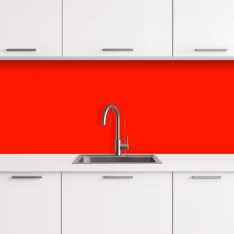 Keuken achterwand - Vibrant - Vermilion - Rood — 4