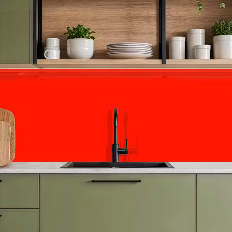 Keuken achterwand - Vibrant - Vermilion - Rood — 8