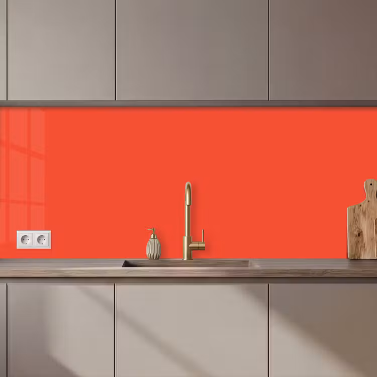 Keuken achterwand - Burnt - Coral - Oranje — 1