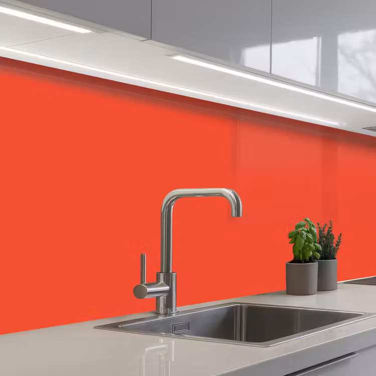 Keuken achterwand - Burnt - Coral - Oranje — 2