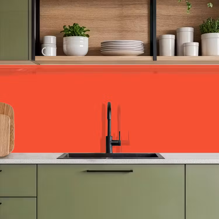 Keuken achterwand - Burnt - Coral - Oranje — 8