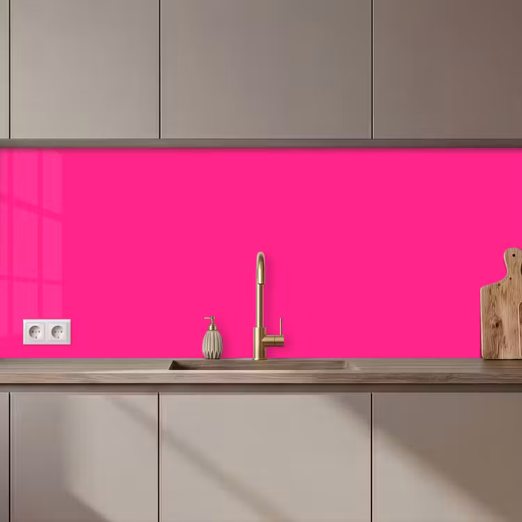 Keuken achterwand - Hot - Fuchsia - Roze — 1
