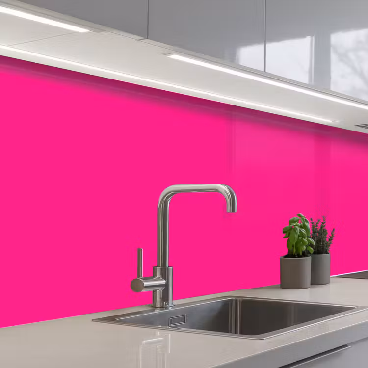 Keuken achterwand - Hot - Fuchsia - Roze — 2